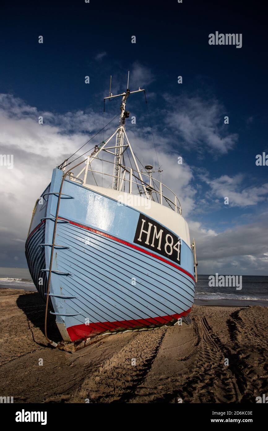 Tailleurs côtiers à la plage de Thorup, Danemark Banque D'Images