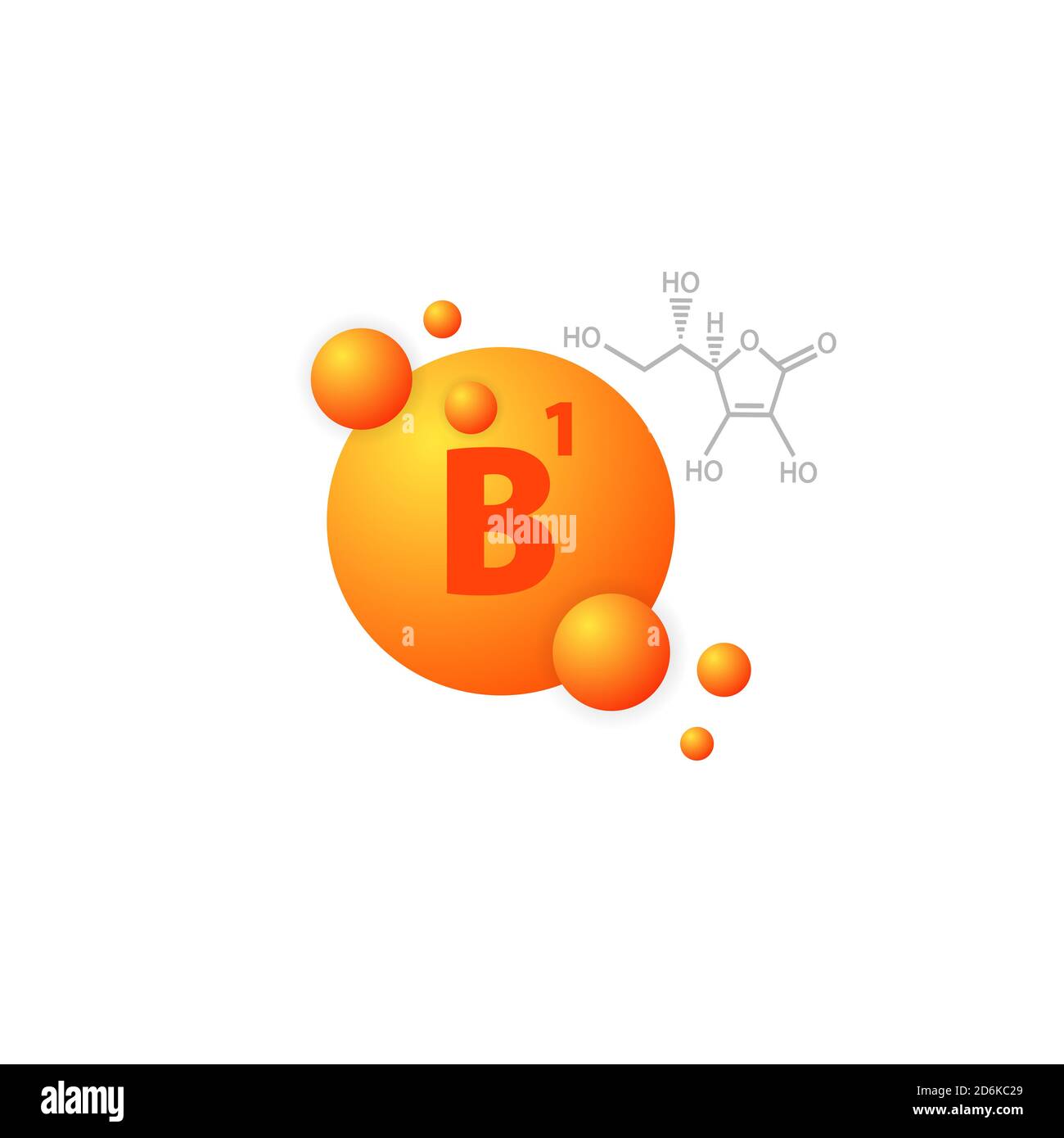 Icône de vitamine B1. Supplément alimentaire. Bouton soins de santé. Capsule. Vecteur sur fond blanc isolé. SPE 10. Illustration de Vecteur