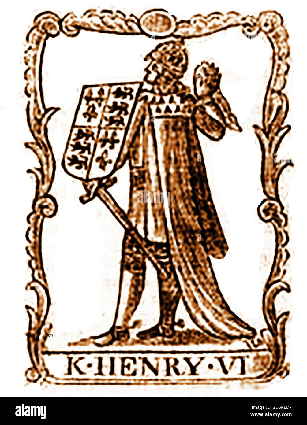 Une gravure du XVIIIe siècle (1756) du roi Henri VI de Angleterre Banque D'Images