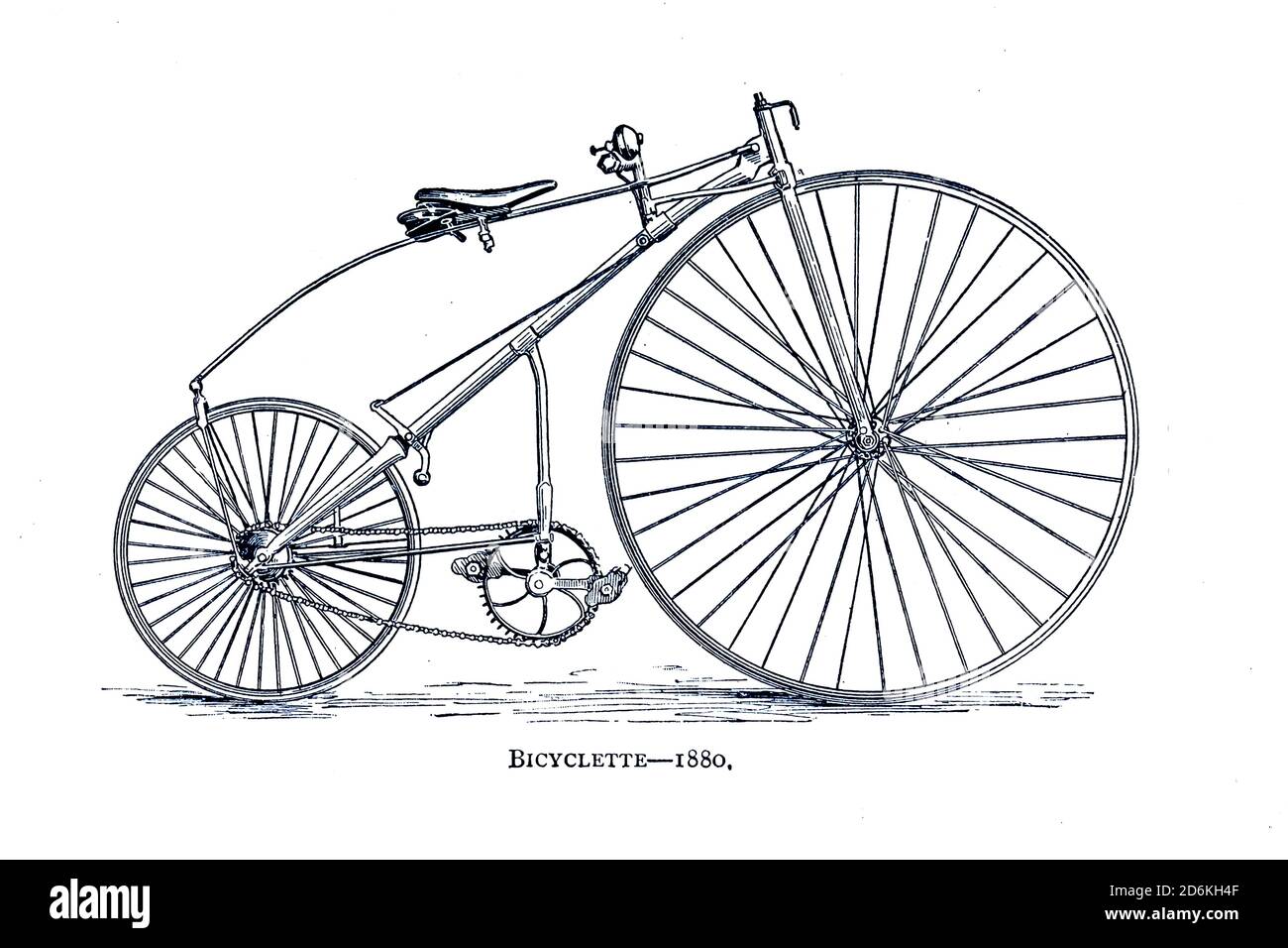 Bicyclette [par Englishman Henry Lawson le premier vélo de chaîne de roue  arrière ] 1880 de Wheels and Wheeling; un manuel indispensable pour les  cyclistes, avec plus de deux cents illustrations de