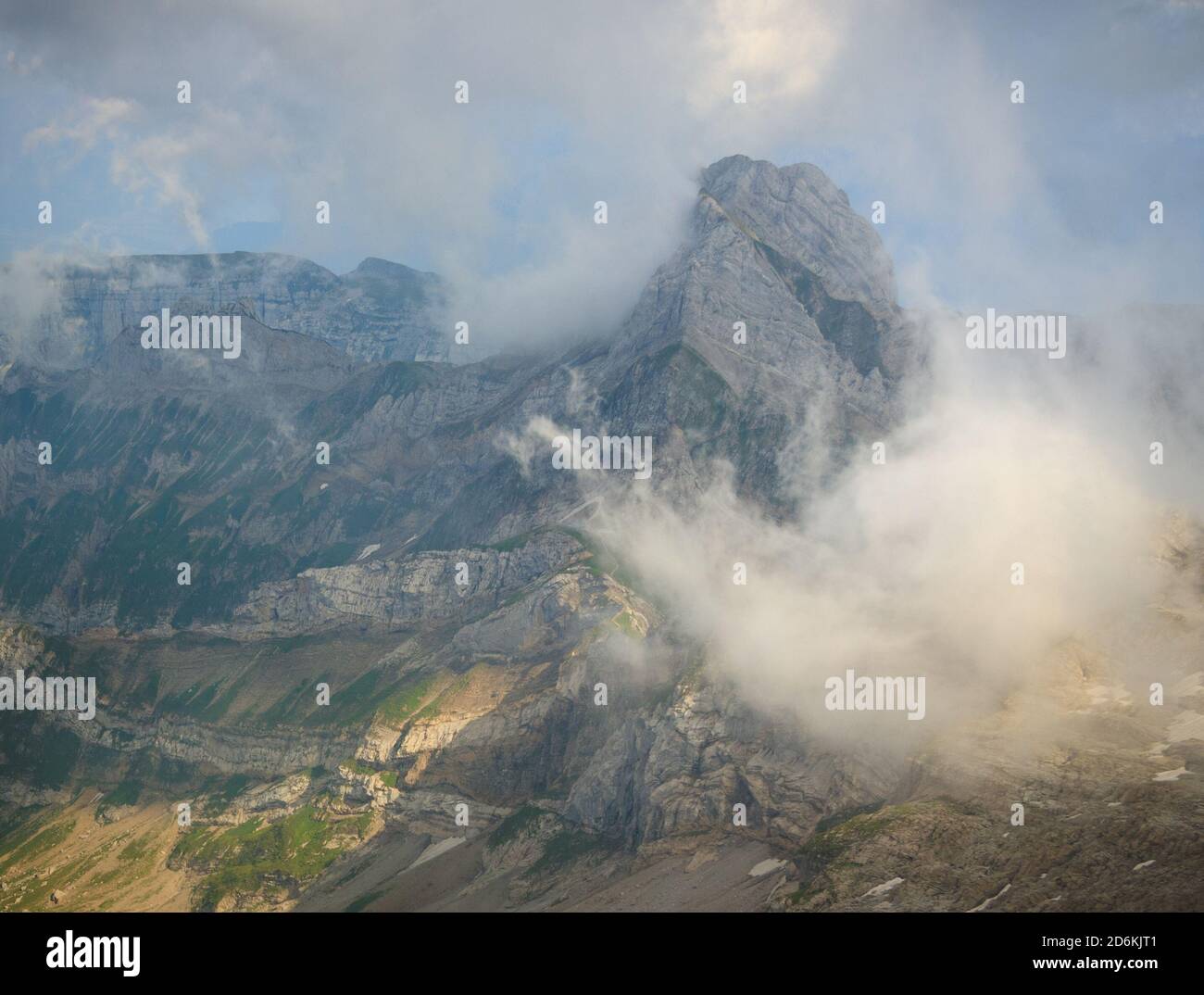 Montagnes dans les Alpes d'Appenzeller, Alpes suisses Banque D'Images