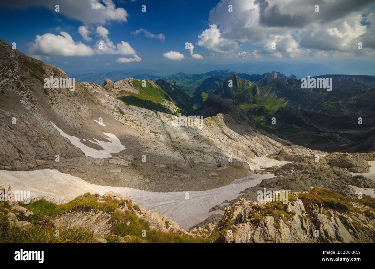 Montagnes dans les Alpes d'Appenzeller, Alpes suisses Banque D'Images