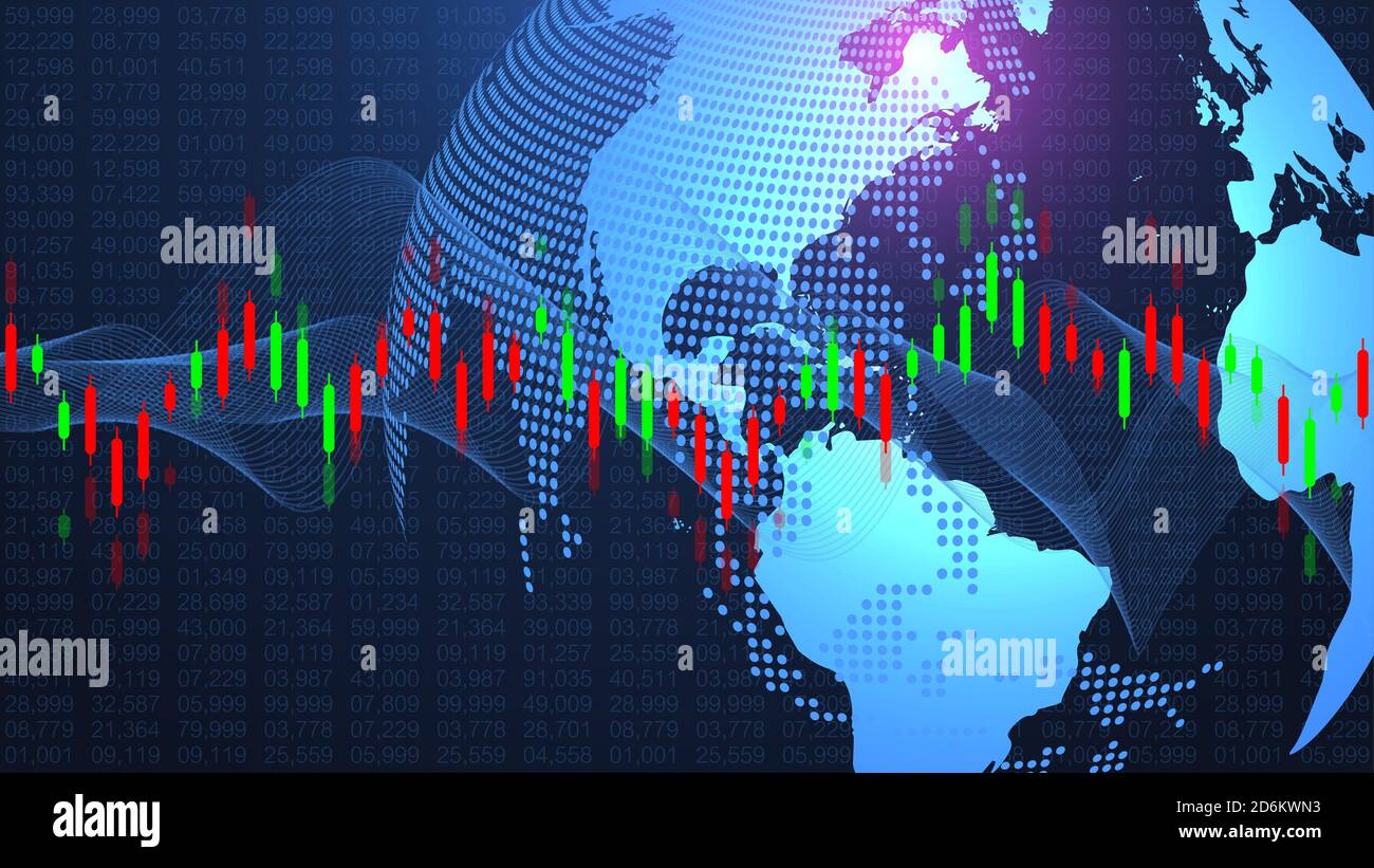 Bourse ou forex graphique graphique d'affaires pour les investissements financiers concept. La présentation d'affaires pour votre conception et texte. Les tendances de l'économie Banque D'Images