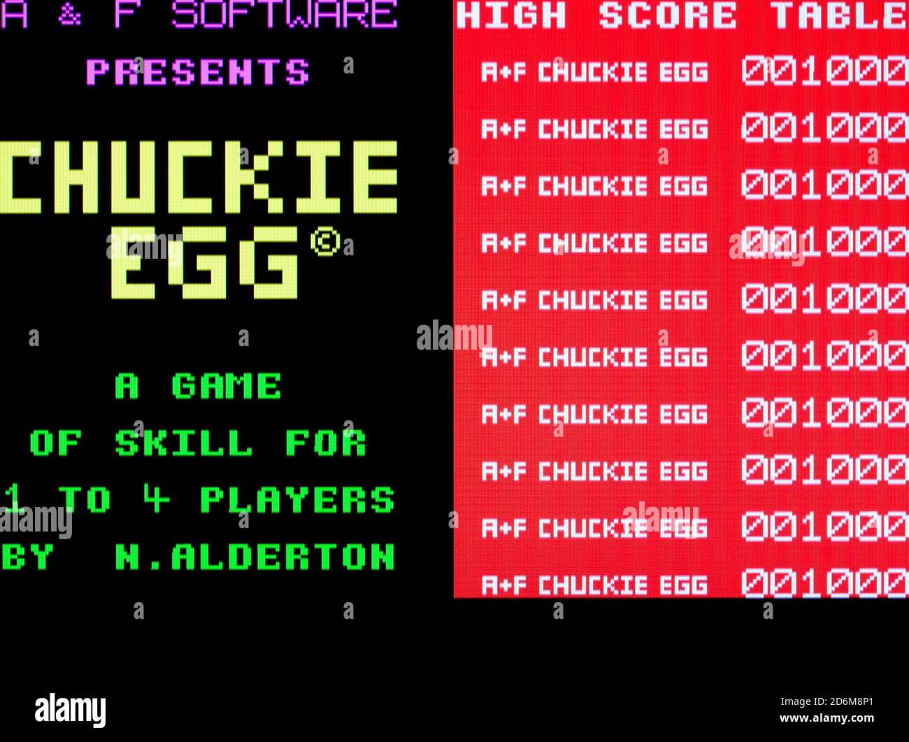 Chuckie Egg - Sinclair ZX Spectrum Videogame - usage éditorial uniquement Banque D'Images