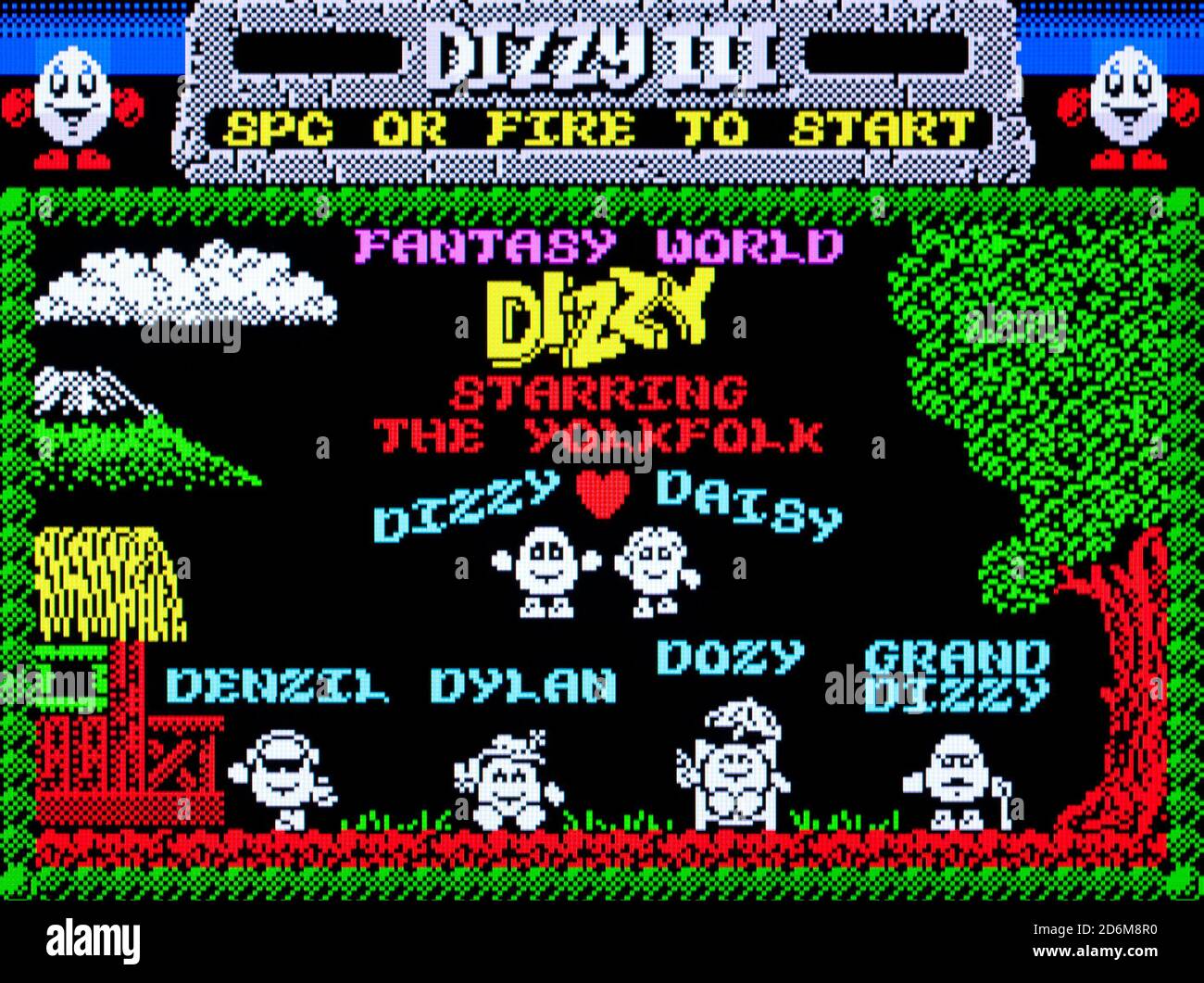 Fantasy World Dizzy - Sinclair ZX Spectrum Videogame - Editorial à utiliser uniquement Banque D'Images