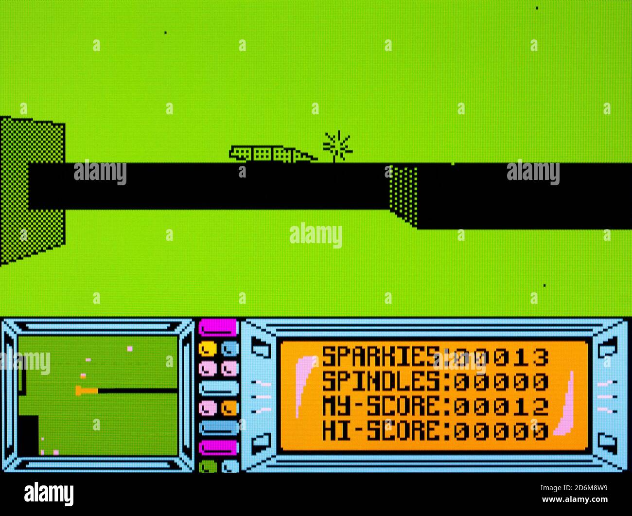 Le ver gras souffle un éclat - Sinclair ZX Spectrum Videogame - usage éditorial seulement Banque D'Images