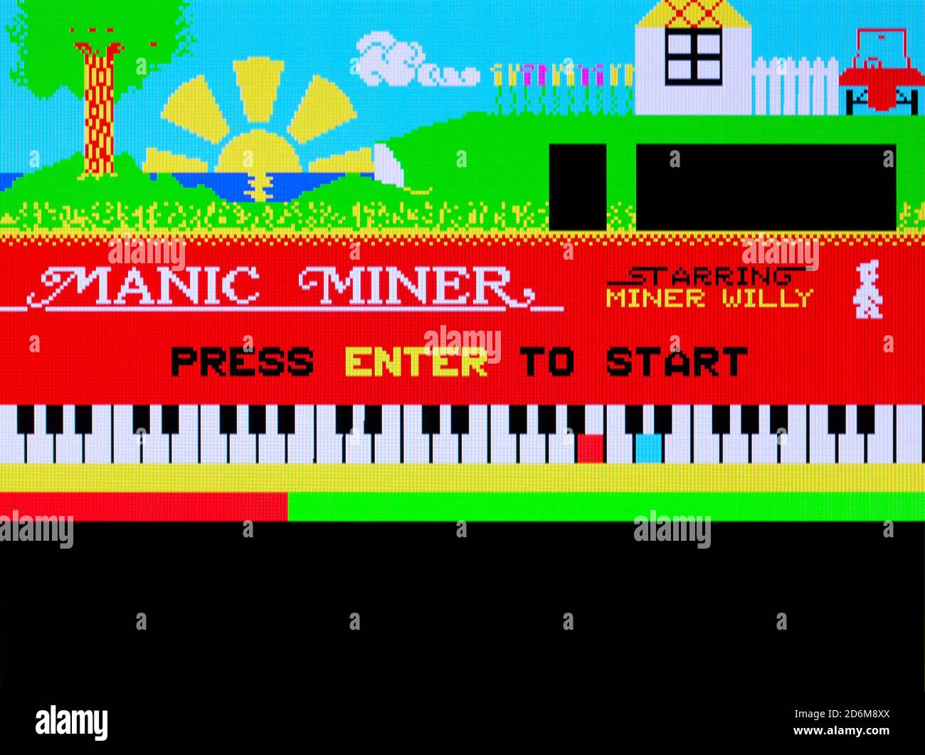 Manic Miner - Sinclair ZX Spectrum Videogame - usage éditorial uniquement Banque D'Images