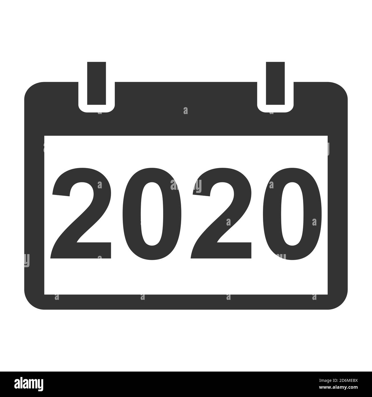 Icône de calendrier, symbole d'événement de 2020 dates isolé sur fond blanc. Bouton web vectoriel . Illustration de Vecteur