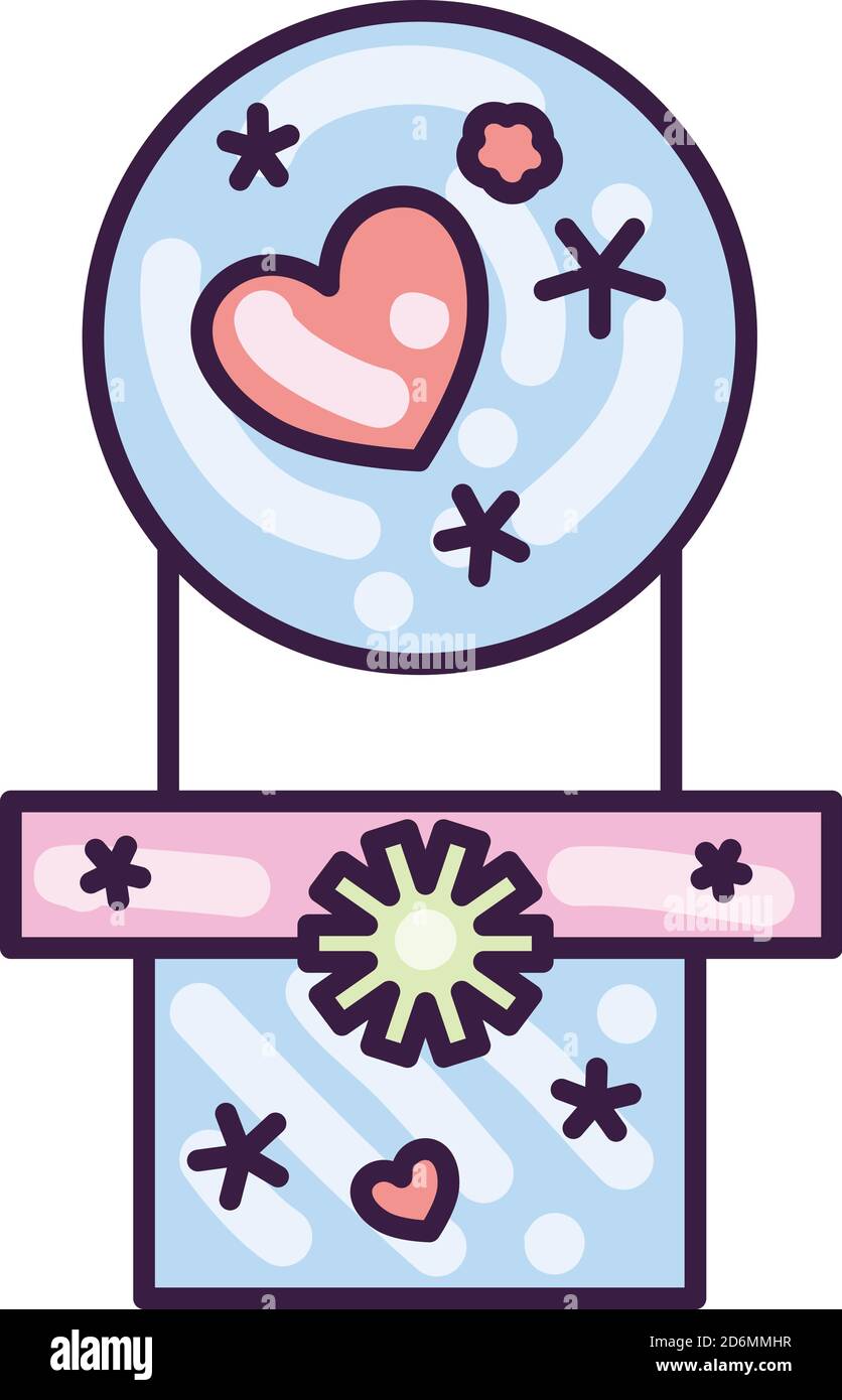 Ballon d'air bleu avec coeur, illustration, vecteur sur fond blanc Illustration de Vecteur