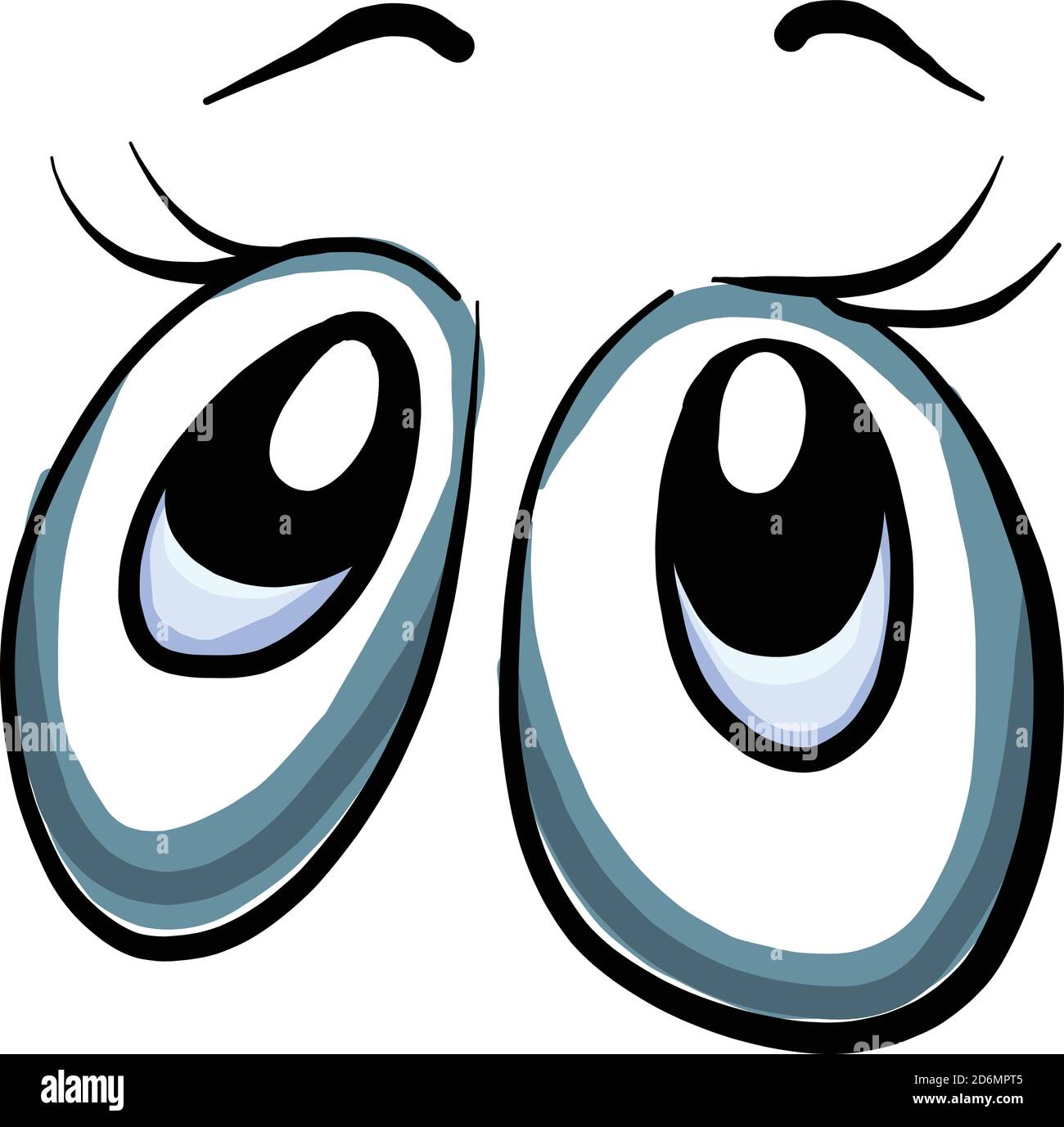 Yeux bleus, illustration, vecteur sur fond blanc Illustration de Vecteur