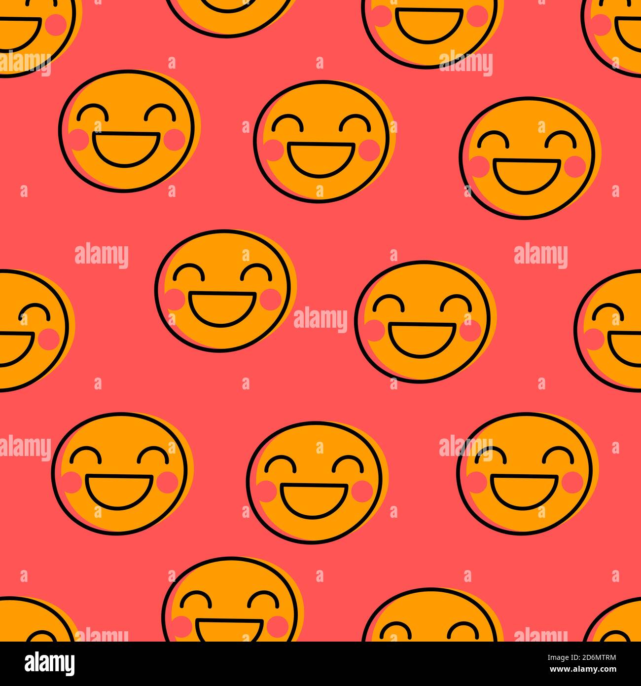 Visages amusants avec des sourires sans coutures pour le jour d'avril Illustration de Vecteur