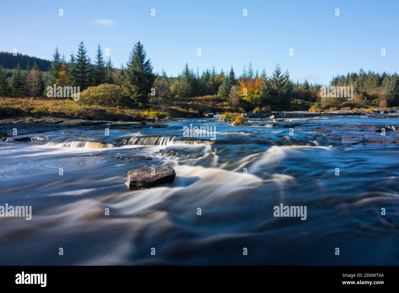 Otter pools en automne, River Dee, Galloway Forest, Dumfries & Galloway, Écosse Banque D'Images