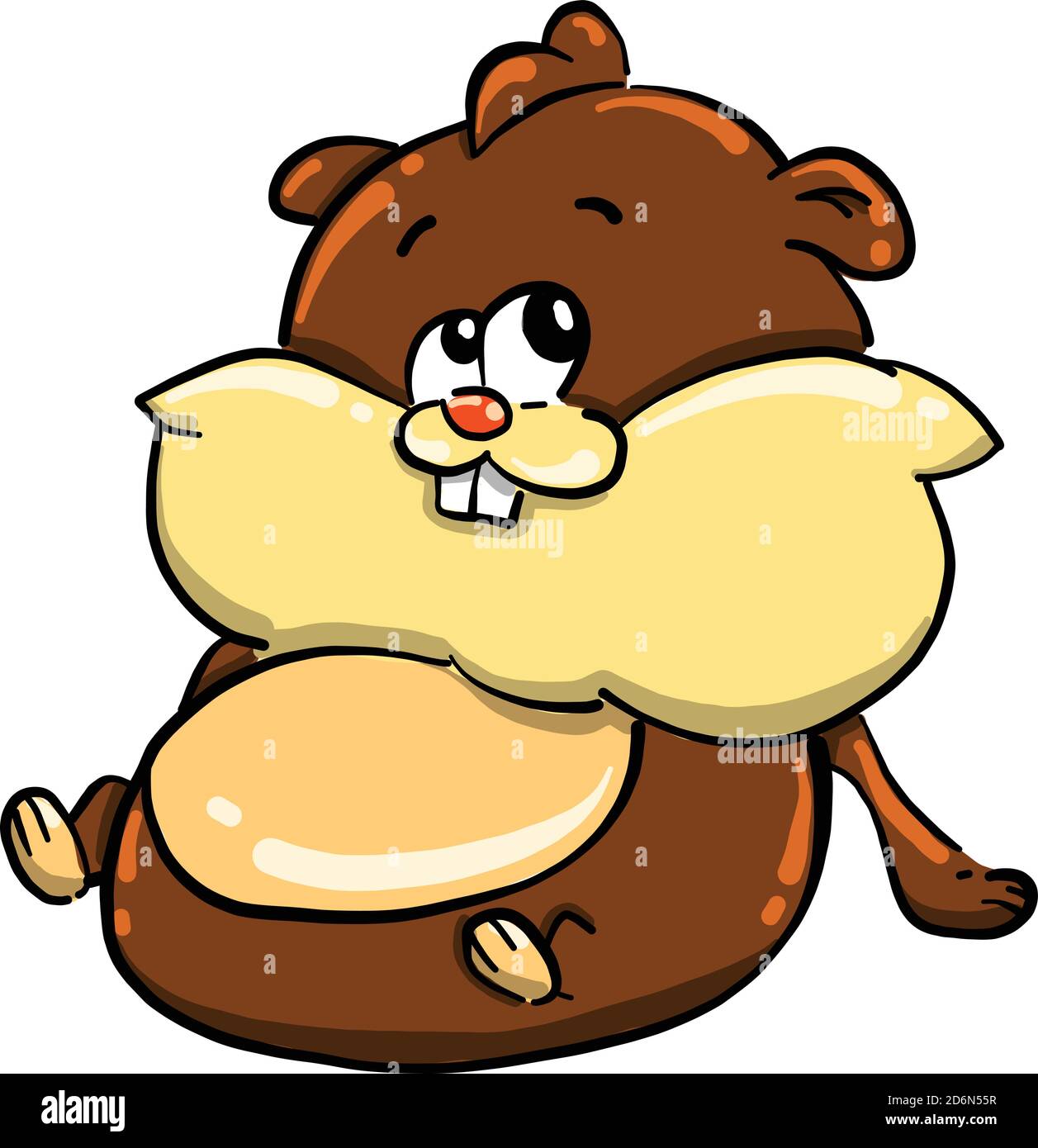 Hamster drôle, illustration, vecteur sur fond blanc Illustration de Vecteur