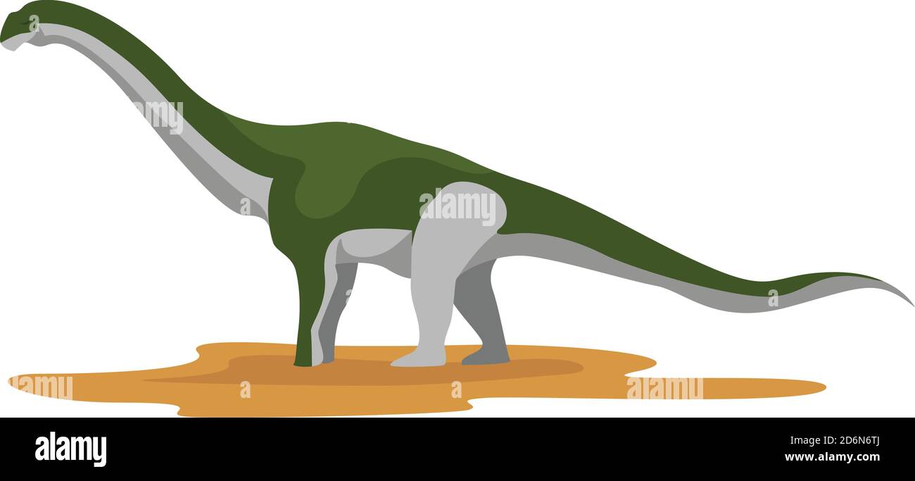 Dinosaure vert, illustration, vecteur sur fond blanc Illustration de Vecteur