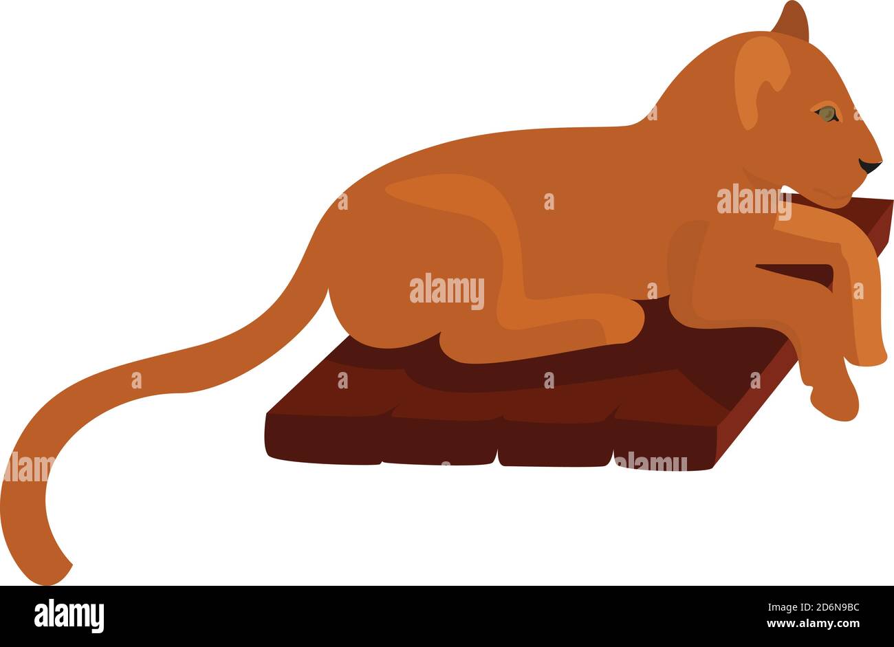 Lion, illustration, vecteur sur fond blanc Illustration de Vecteur