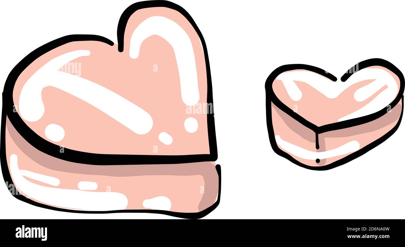 Cœurs de glace, illustration, vecteur sur fond blanc Illustration de Vecteur