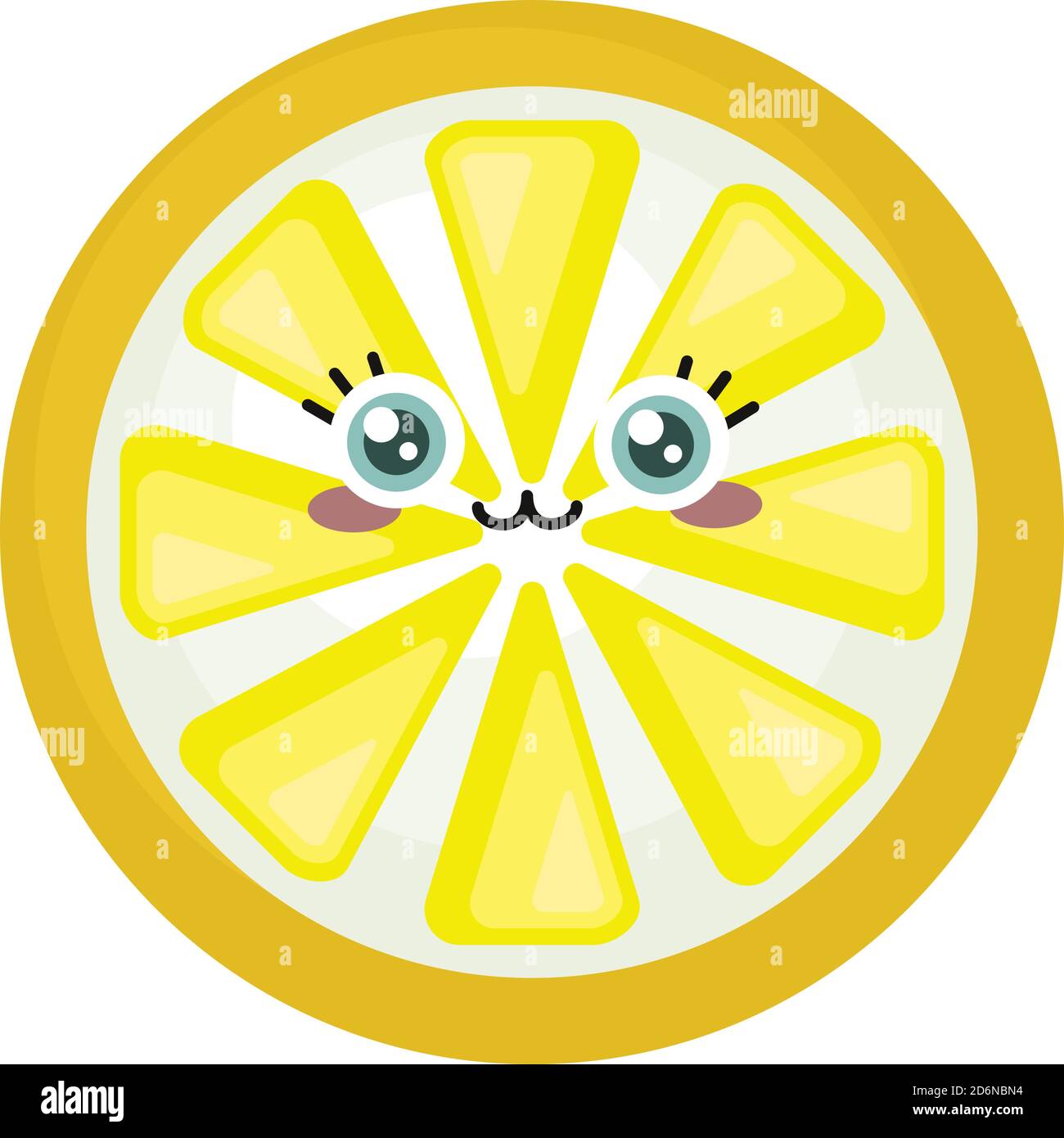 Tranche de citron, illustration, vecteur sur fond blanc Illustration de Vecteur