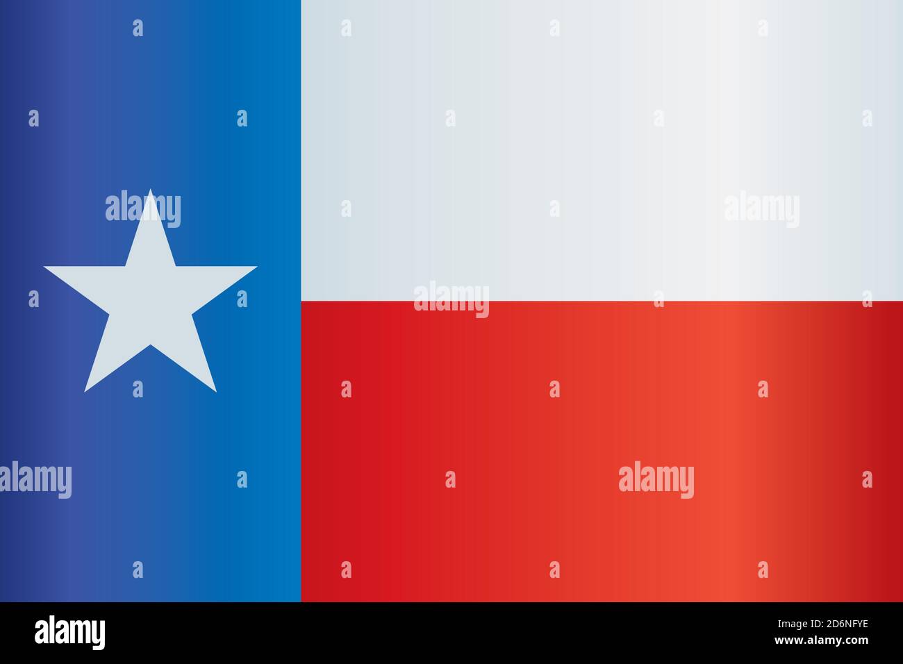 Drapeau du Texas, État du Texas. Illustration vectorielle colorée et lumineuse. Illustration de Vecteur