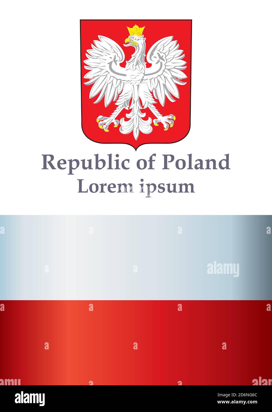 Drapeau Pologne avec hampe officielle