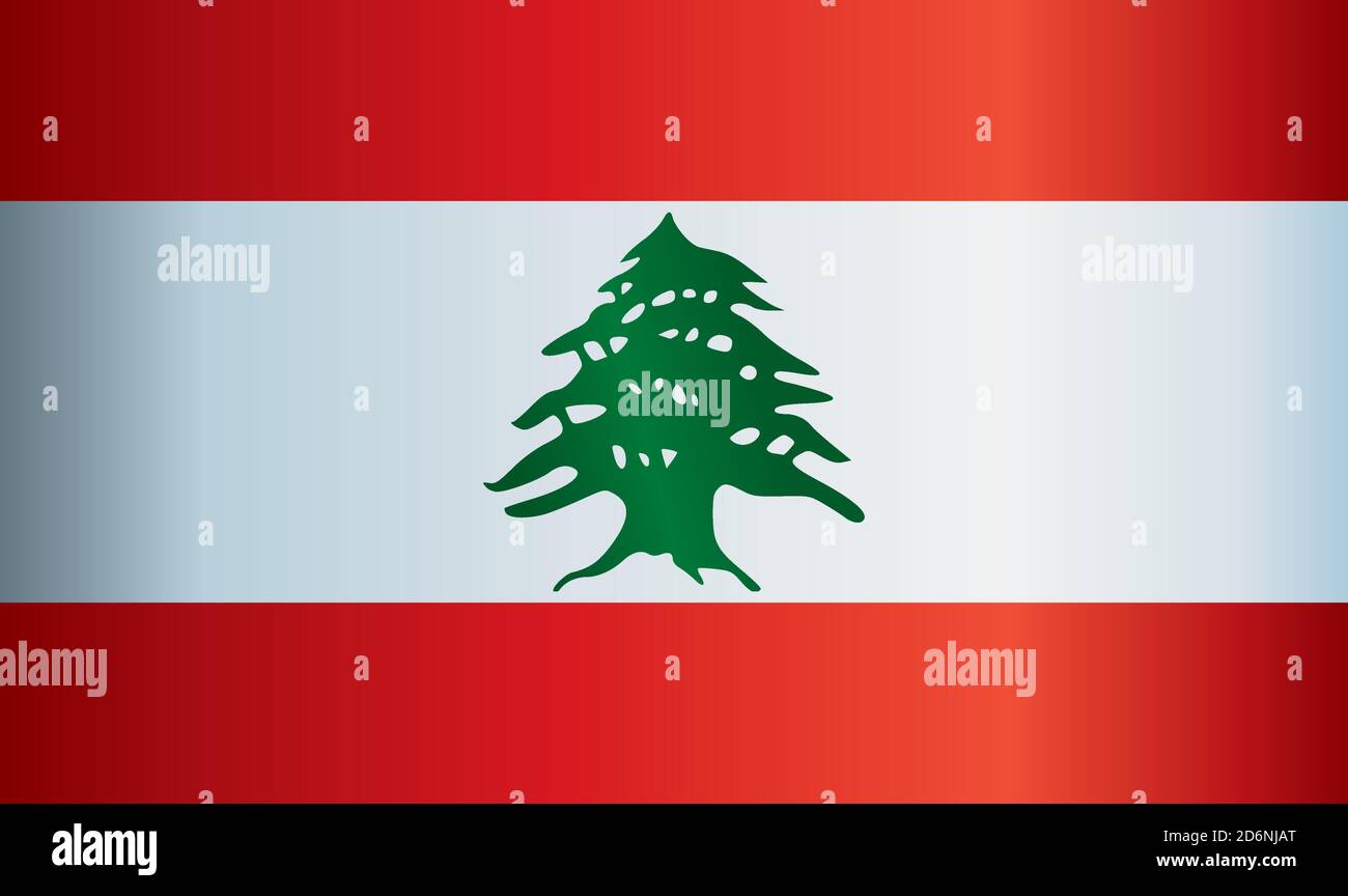 Drapeau du Liban, République libanaise, illustration vectorielle lumineuse et colorée. Illustration de Vecteur