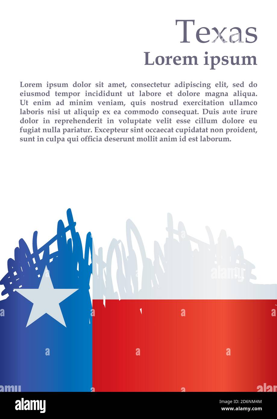 Drapeau du Texas, État du Texas. Modèle pour le prix, un document officiel avec le drapeau de l'État du Texas. Illustration vectorielle colorée et lumineuse. Illustration de Vecteur