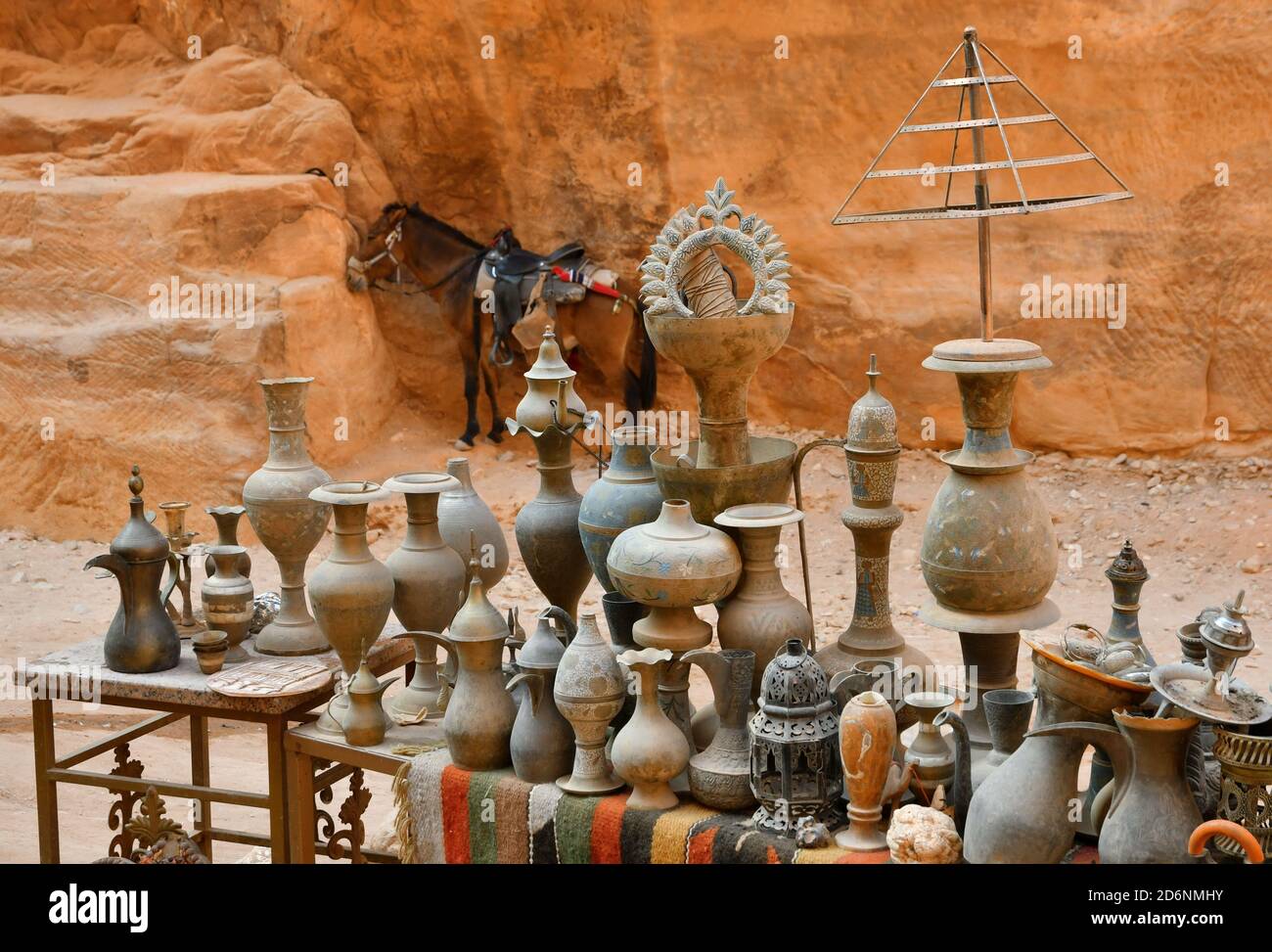 Souvenirs de Petra Wadi Musa Jordan Banque D'Images