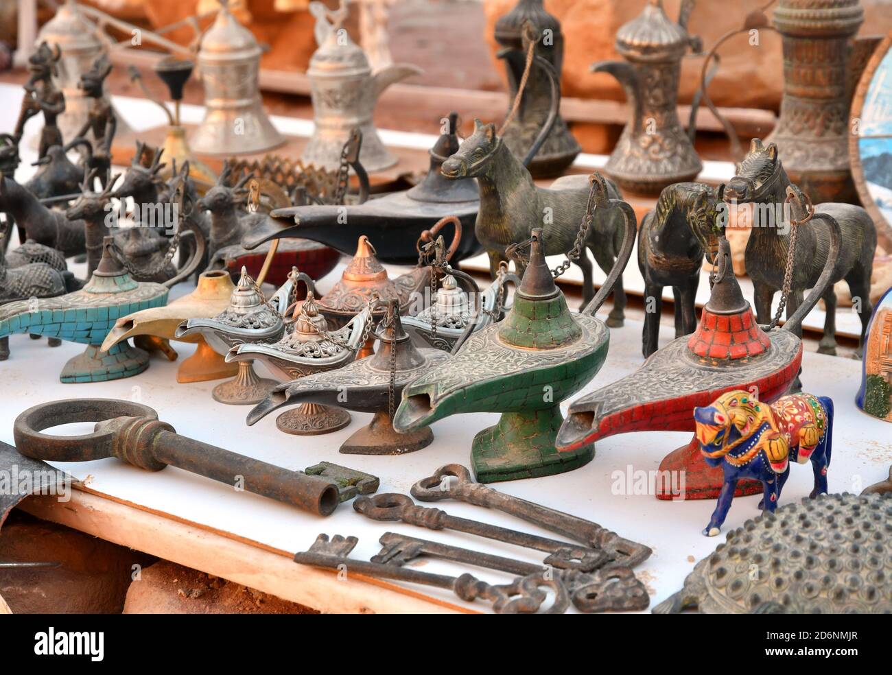 Souvenirs de Petra Wadi Musa Jordan Banque D'Images