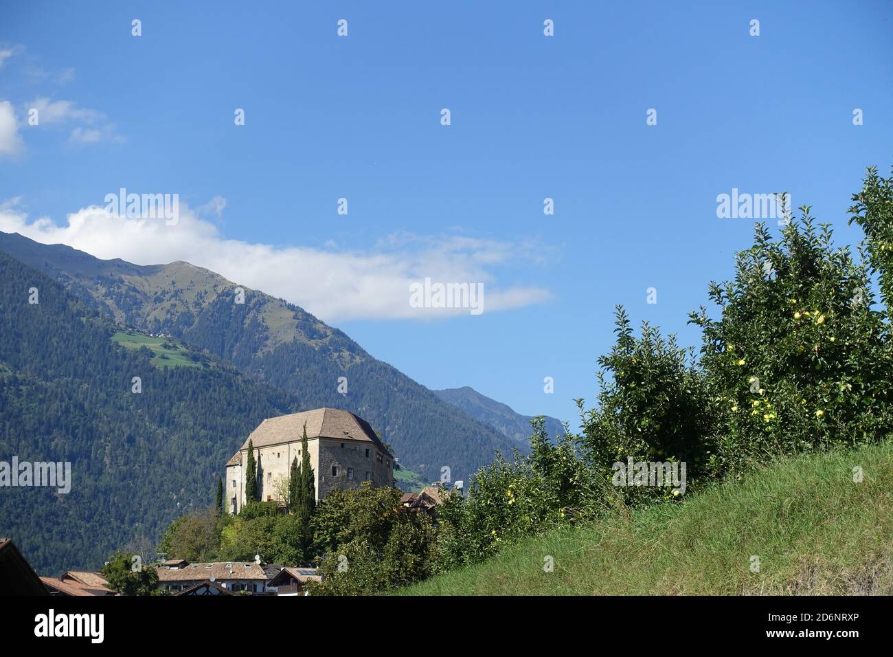Schloss Schenna - Südostansicht, Schenna, Südtirol, Italie Banque D'Images