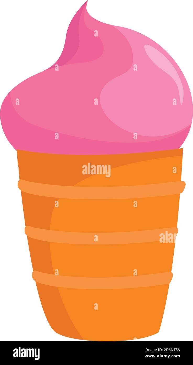 Glace rose, illustration, vecteur sur fond blanc Illustration de Vecteur