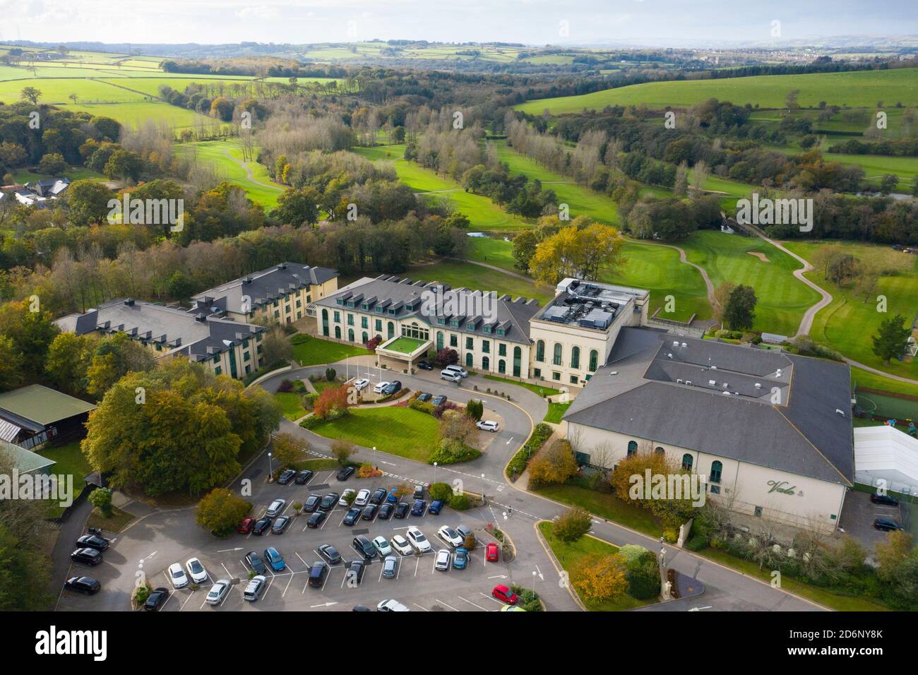 HENSOL, PAYS DE GALLES - SEPTEMBRE 14 : vue aérienne de l'hôtel Vale le 14 septembre 2017 à Hensol, pays de Galles. Banque D'Images