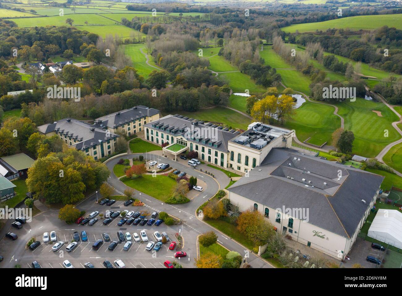 HENSOL, PAYS DE GALLES - SEPTEMBRE 14 : vue aérienne de l'hôtel Vale le 14 septembre 2017 à Hensol, pays de Galles. Banque D'Images