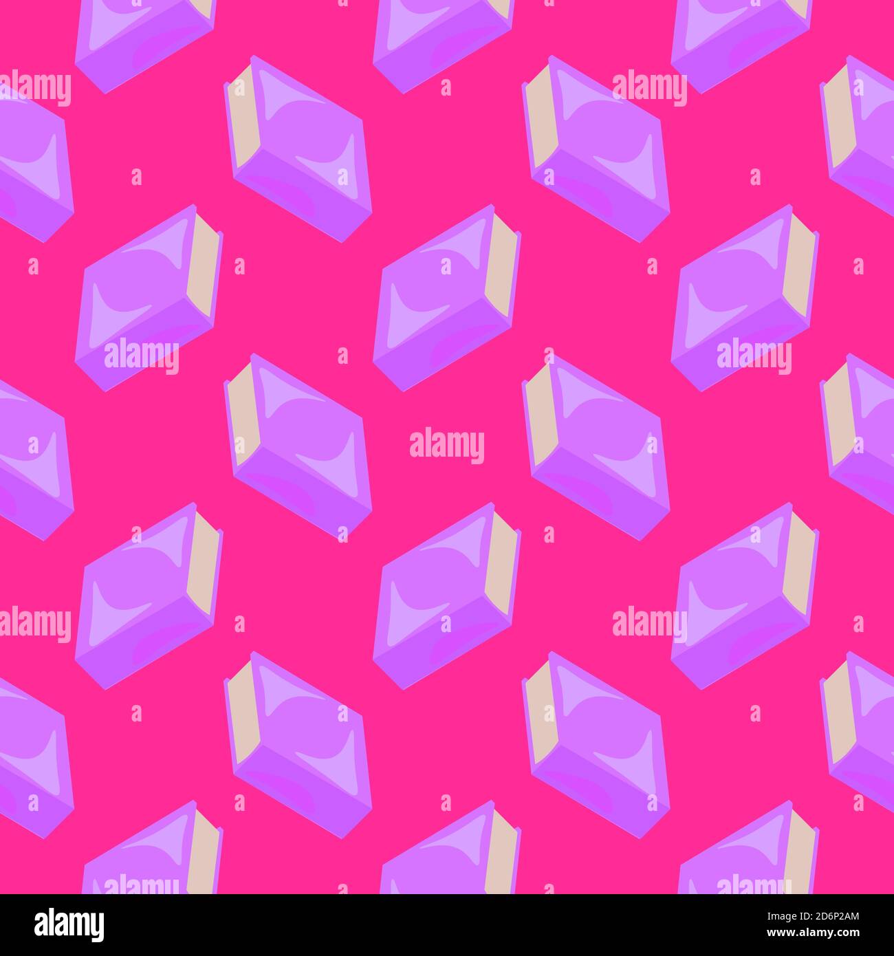 Livre violet, motif sans couture sur fond rose. Illustration de Vecteur
