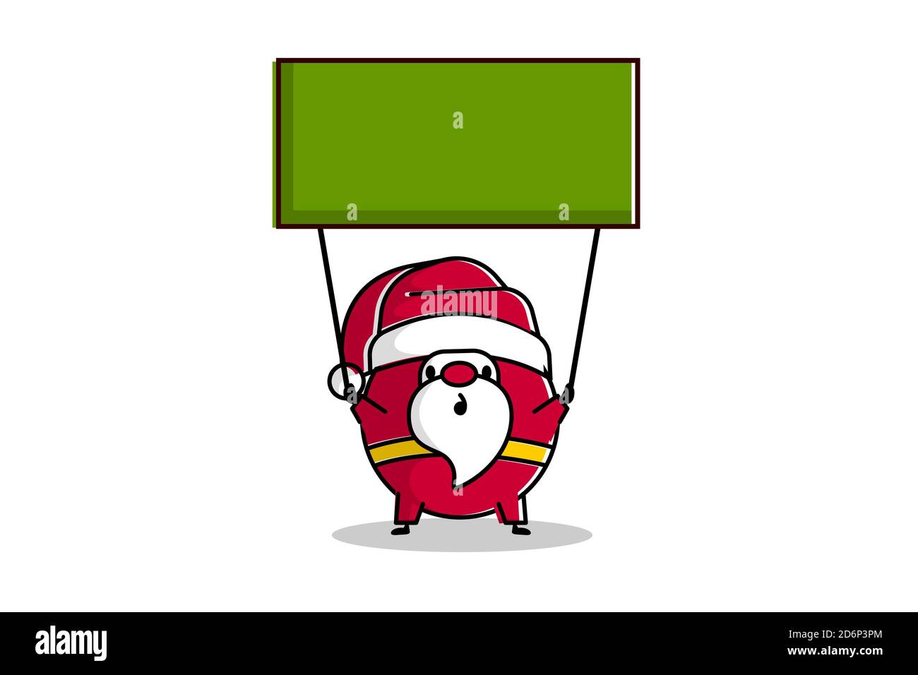 Dessin animé Père Noël drapeau pour Noël Illustration de Vecteur
