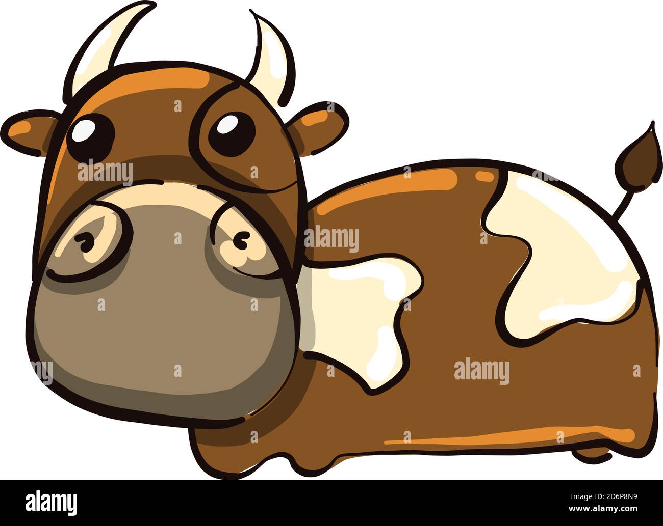 Vache bébé, illustration, vecteur sur fond blanc. Illustration de Vecteur