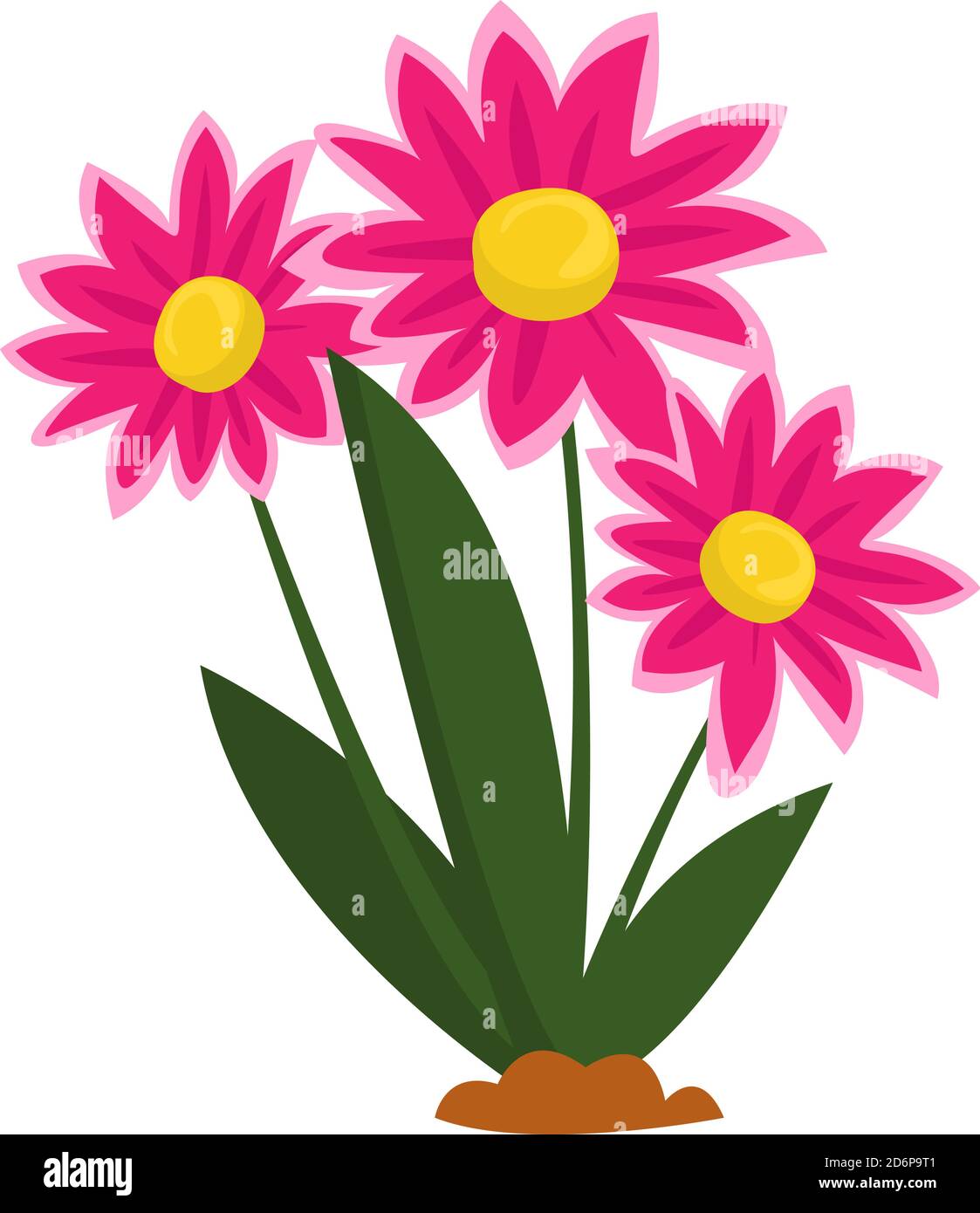 Les fleurs roses, illustration, vecteur sur fond blanc. Illustration de Vecteur