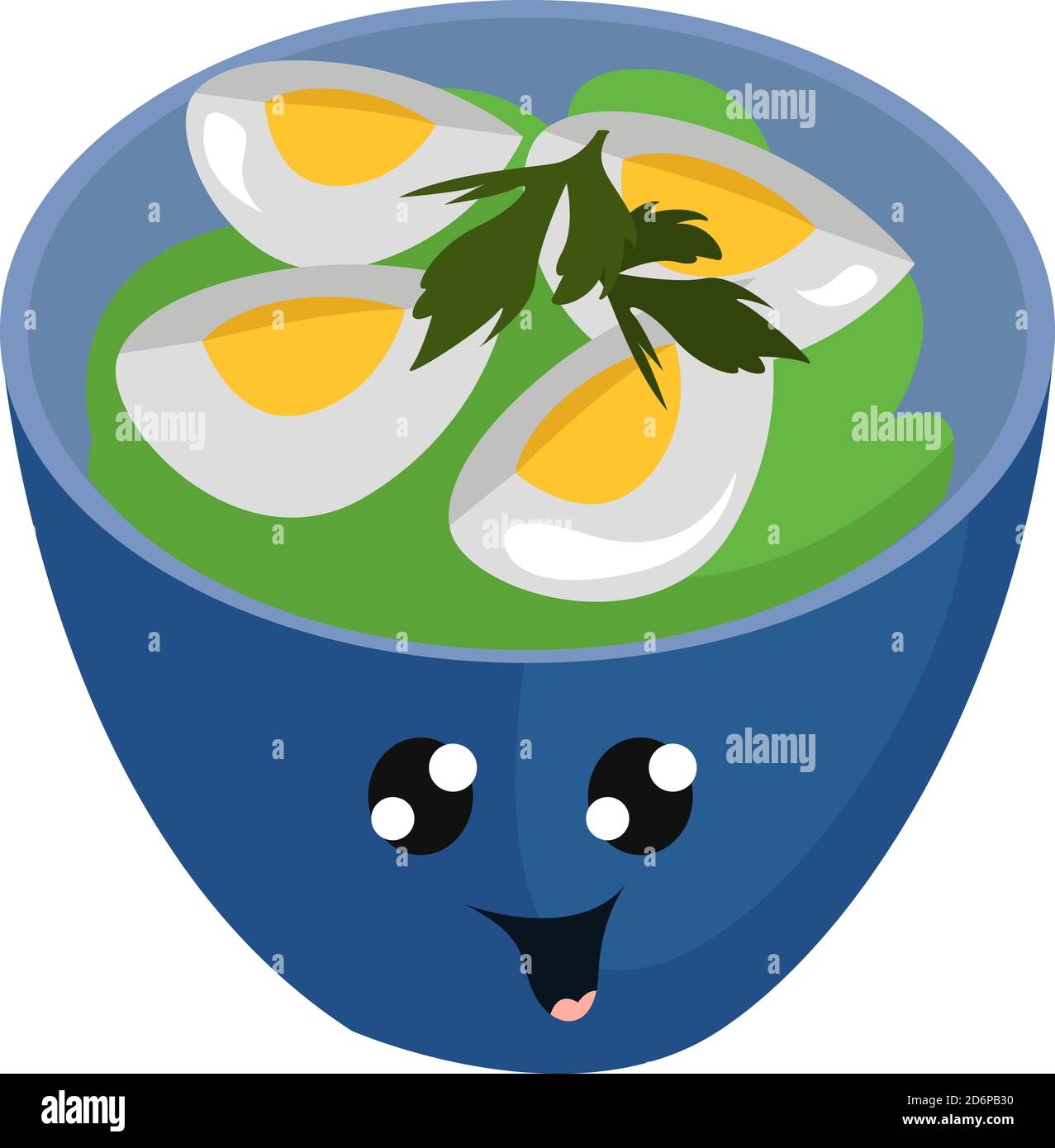 Salade d'œufs, illustration, vecteur sur fond blanc. Illustration de Vecteur