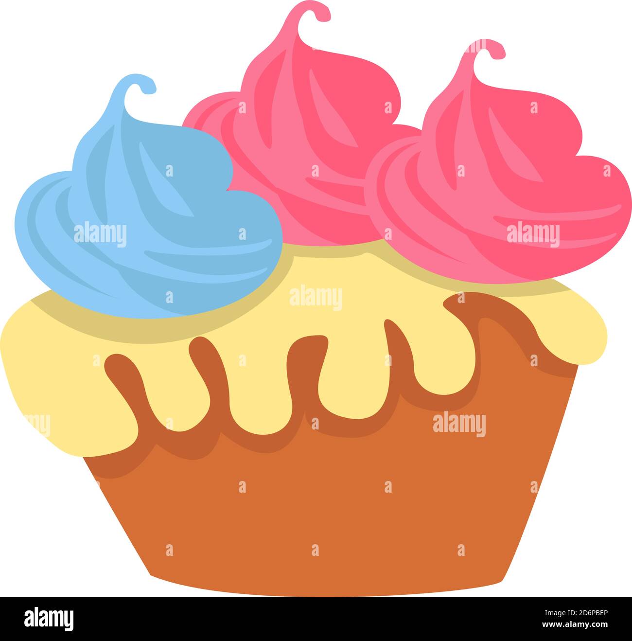 Meringue douce, illustration, vecteur sur fond blanc. Illustration de Vecteur
