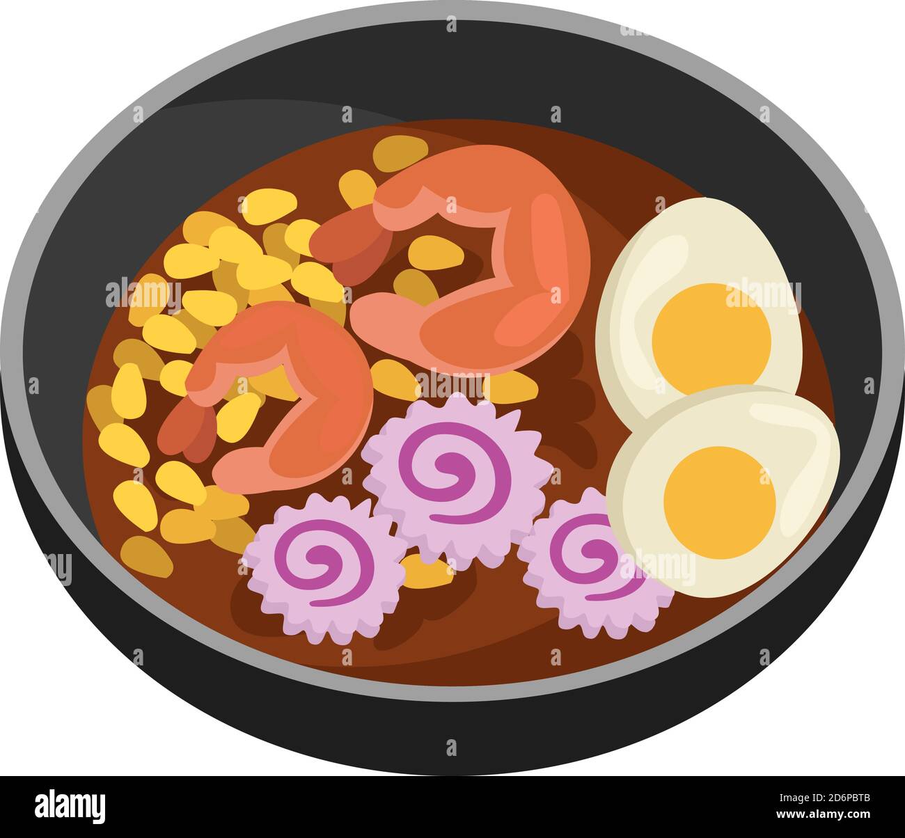 Savoureux narutomaki, illustration, vecteur sur fond blanc. Illustration de Vecteur