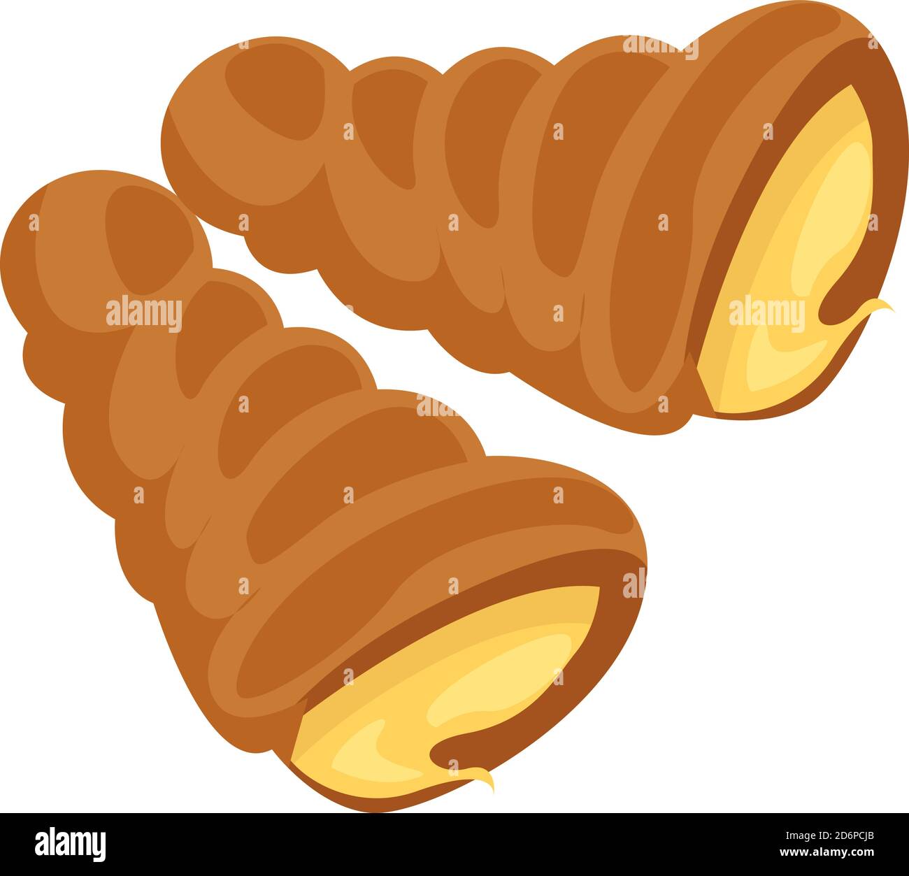 Rouleaux de dessert, illustration, vecteur sur fond blanc. Illustration de Vecteur