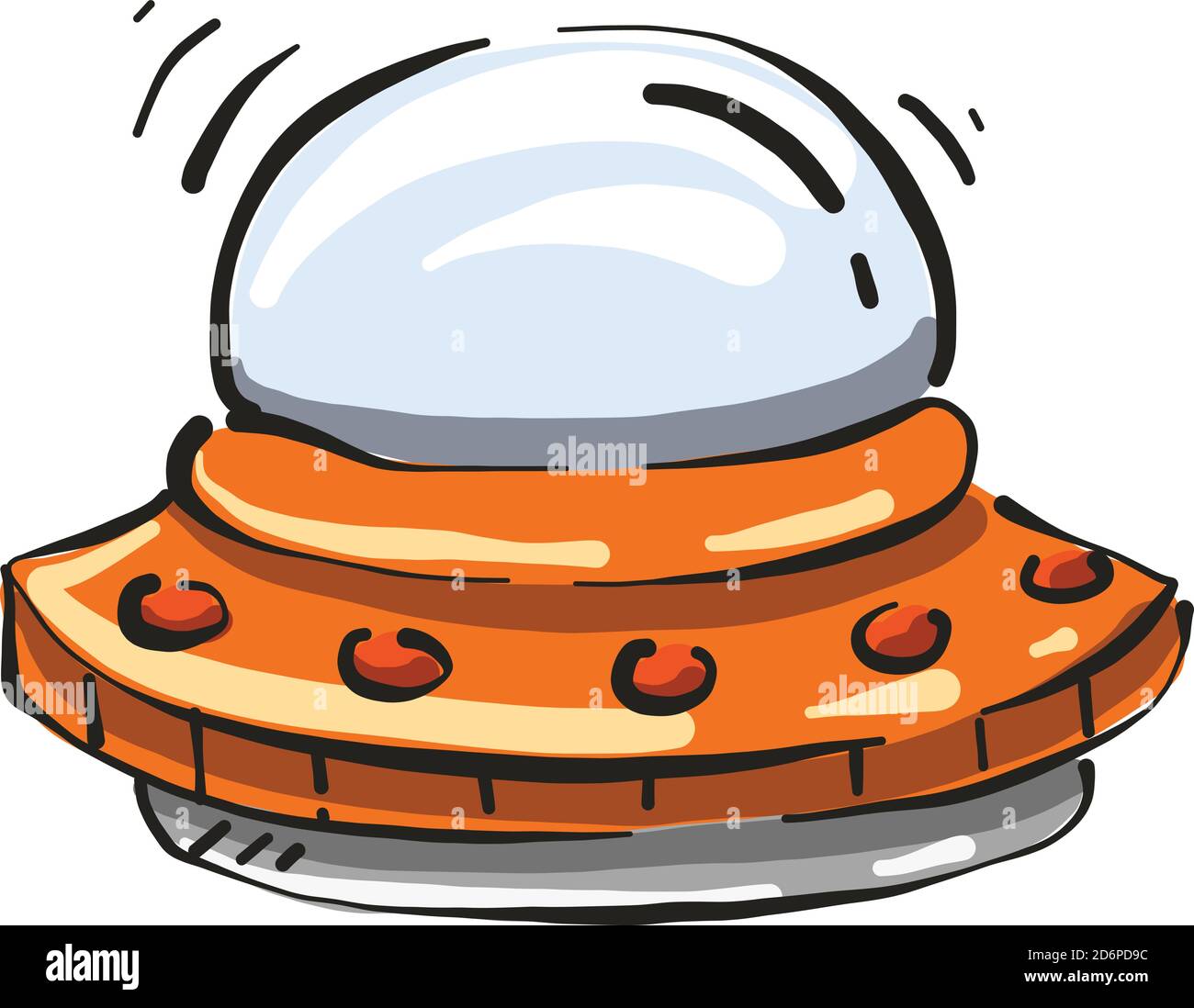 Petit vaisseau spatial, illustration, vecteur sur fond blanc. Illustration de Vecteur