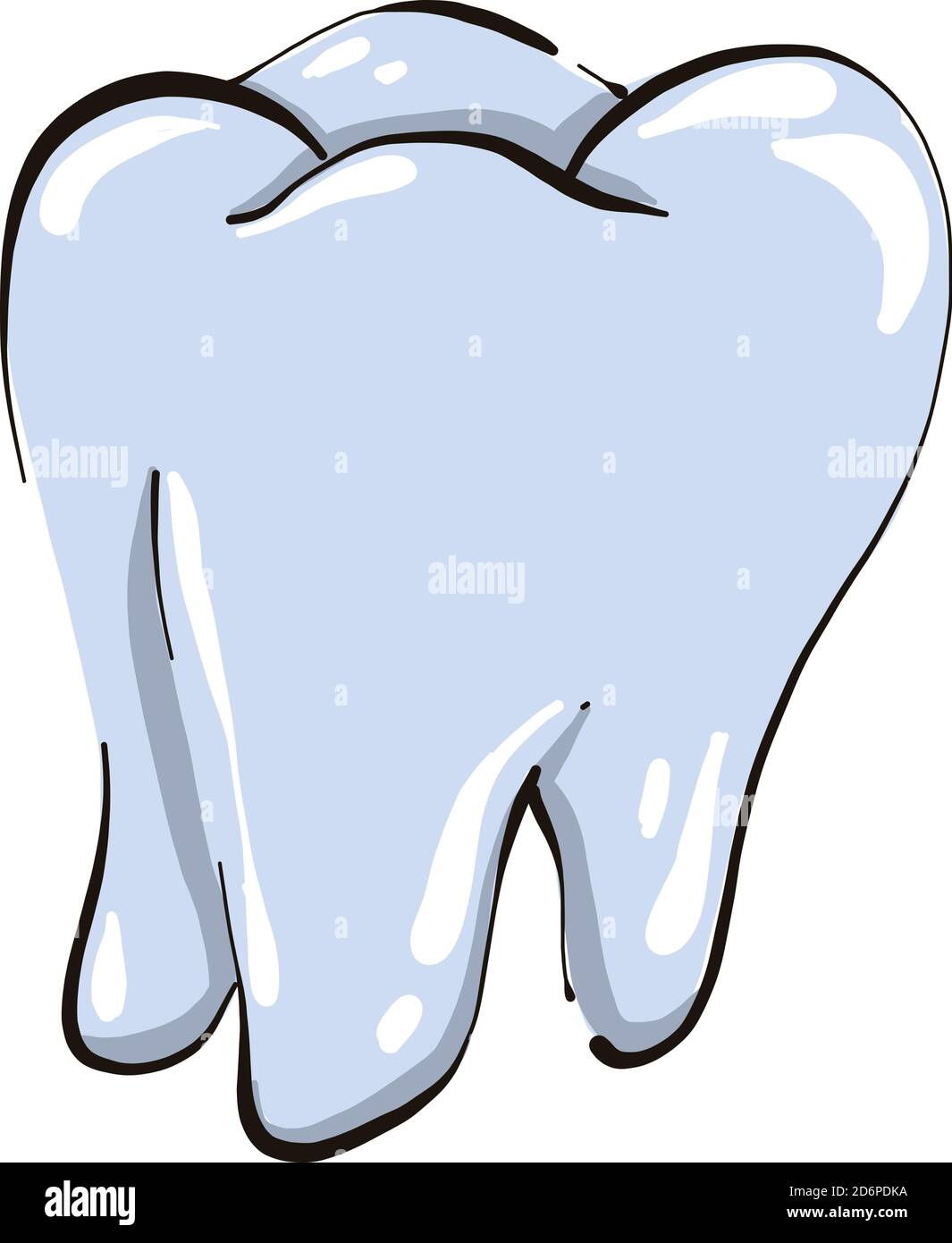 Dent blanche, illustration, vecteur sur fond blanc. Illustration de Vecteur