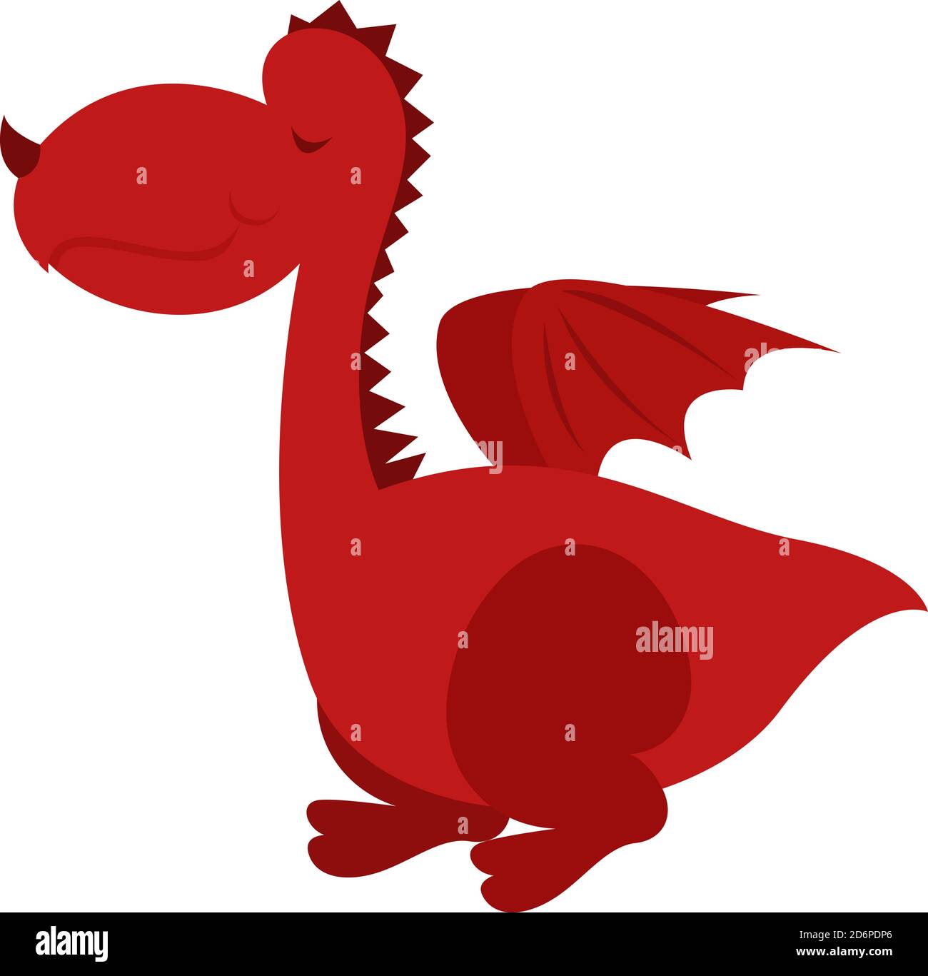 Dragon Rouge, illustration, vecteur sur fond blanc. Illustration de Vecteur