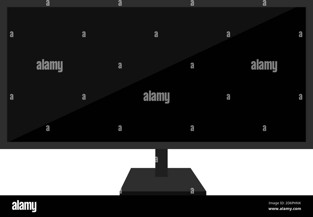 TV à écran plat, illustration, vecteur sur fond blanc. Illustration de Vecteur