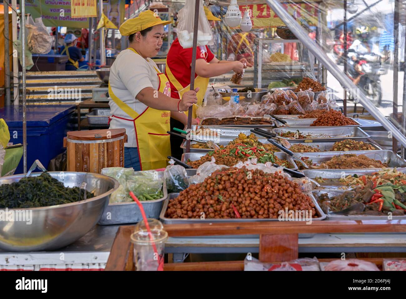 Thaïlande Street food, festival de la nourriture végétarienne, Pattaya, Thaïlande, Asie du Sud-est Banque D'Images