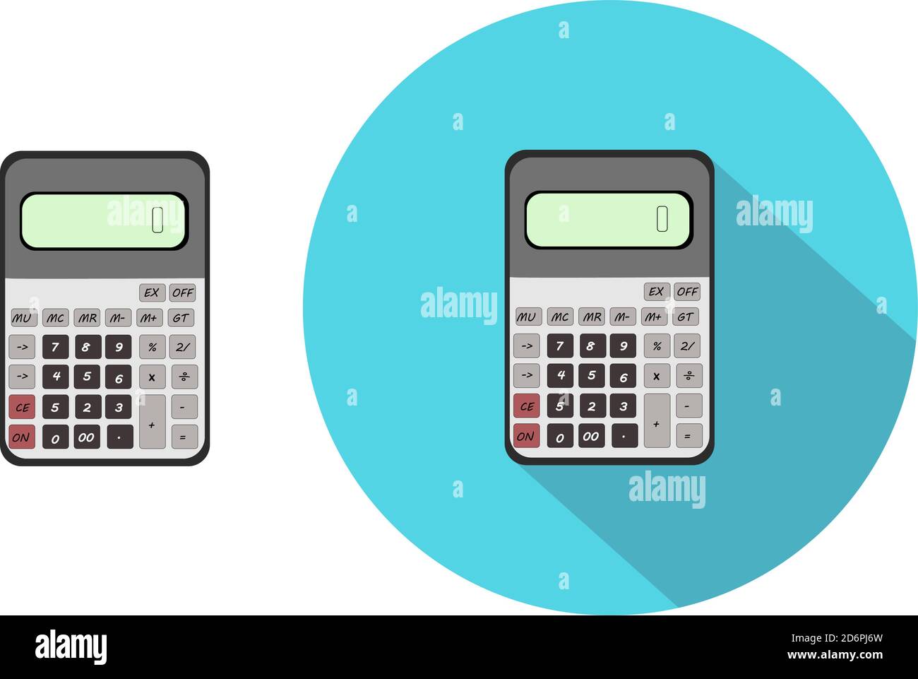 Petite calculatrice, illustration, vecteur sur fond blanc. Illustration de Vecteur