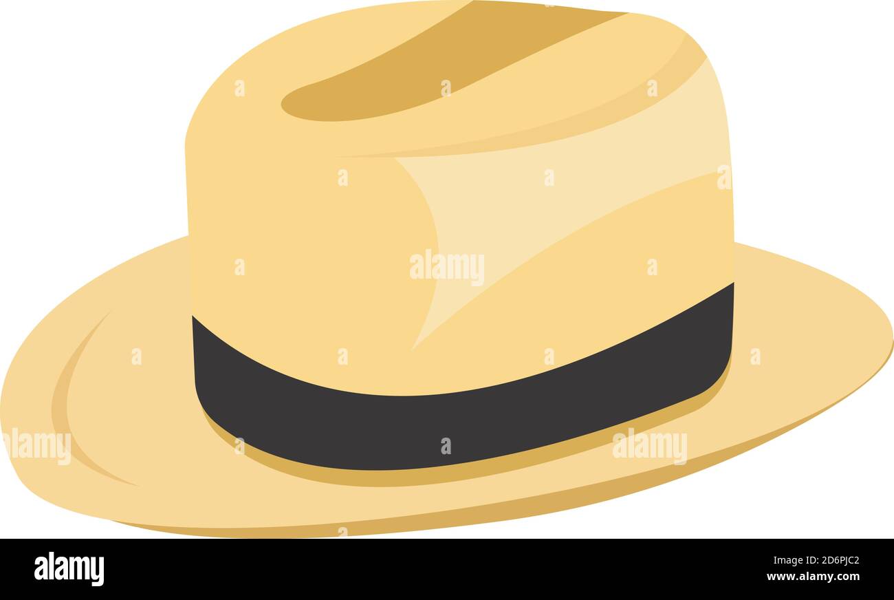 Chapeau à l'ancienne, illustration, vecteur sur fond blanc. Illustration de Vecteur