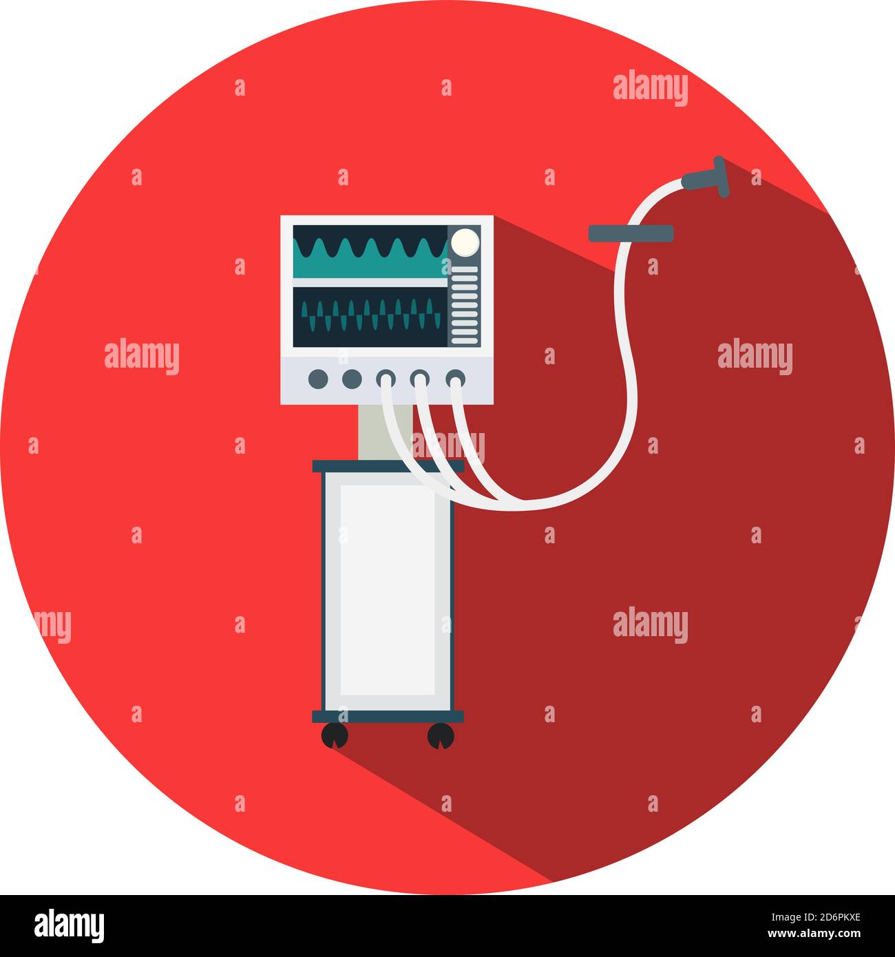 Ventilateur de l'hôpital, illustration, vecteur sur fond blanc. Illustration de Vecteur