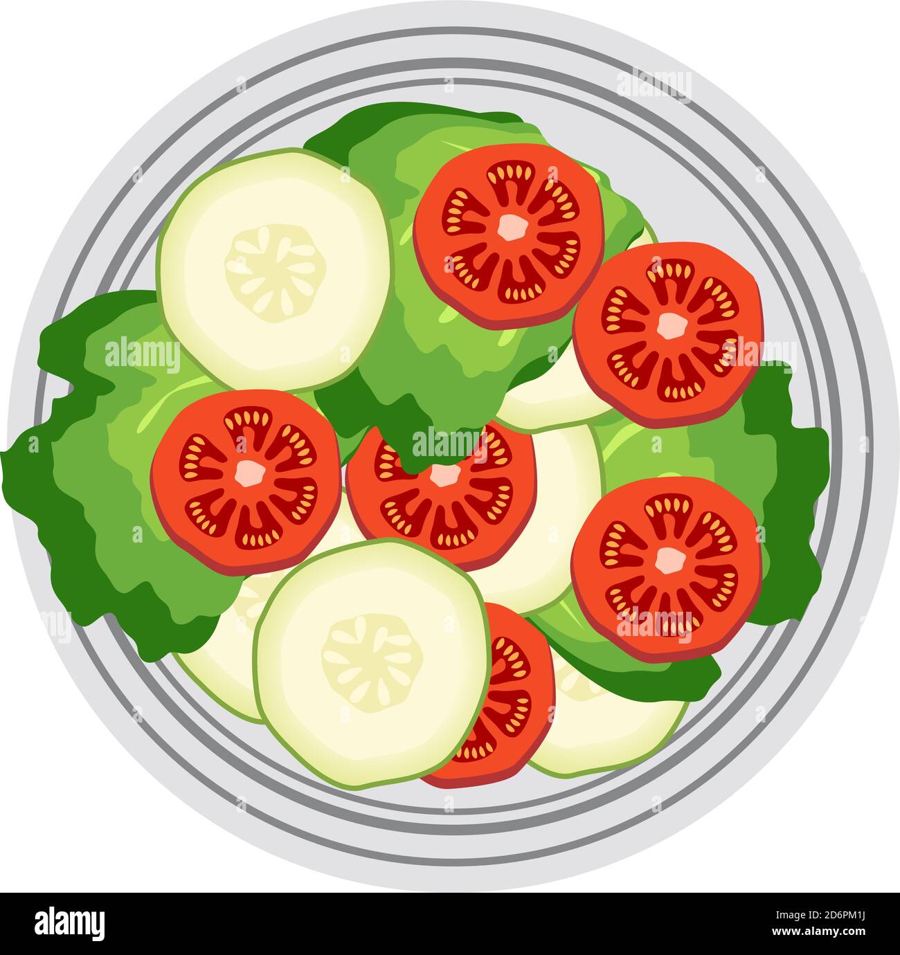 Salade délicieuse, illustration, vecteur sur fond blanc. Illustration de Vecteur