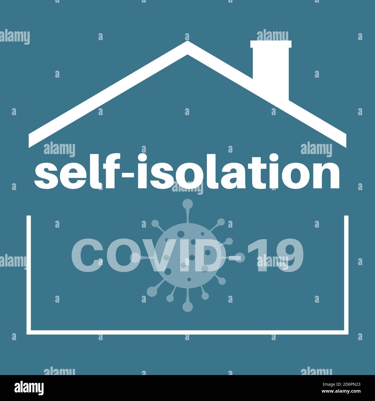 Covid Self-isolation concept Vector Illustration, restez à la maison si vous avez un test positif pour le coronavirus pendant 14 jours de quarantaine. Illustration de Vecteur