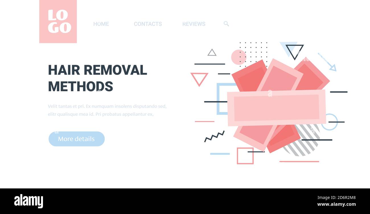 cire bandes méthodes d'épilation concept instrument d'épilation et d'épilation illustration du vecteur horizontal de l'espace de copie Illustration de Vecteur